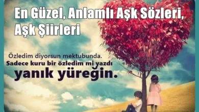 En Güzel Aşk Sözleri, Aşk Şiirleri, Anlamlı Aşk Sözleri