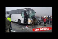 Yolcu otobüsü zincirleme kazaya karıştı!