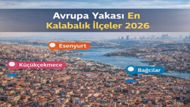 Avrupa Yakası en kalabalık ilçeler 2026 listesinde Esenyurt, Küçükçekmece ve Bağcılar’ı gösteren İstanbul şehir manzarası