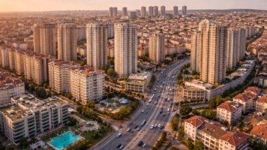 İstanbul Esenyurt’ta yüksek katlı konut projeleri ve yoğun şehir dokusunun drone görünümü