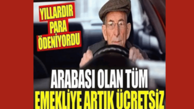 Arabası Olan Tüm Emeklilere Artık Ücretsiz