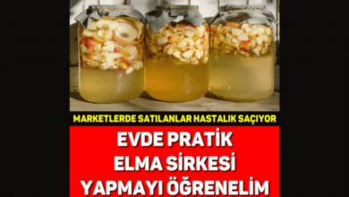 Evde Pratik Elma Sirkesi Yapımı! Marketlerde satılanlar hastalık saçıyor