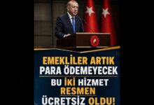 Bu iki hizmet emekliye resmen ücretsiz oldu.!