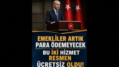 Bu iki hizmet emekliye resmen ücretsiz oldu.!