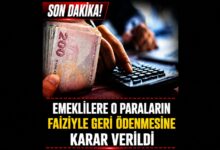 Emeklilere o paralar faiziyle geri ödenecek